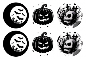 6er Set Freestyle Libre 3 Sticker - Halloween 1