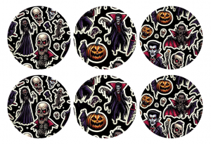 6er Set Freestyle Libre 3 Sticker - Halloween 2