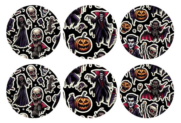 6er Set Freestyle Libre 3 Sticker - Halloween 2