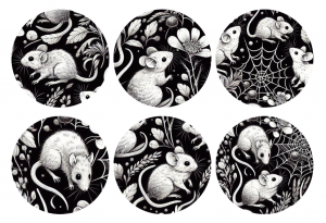 6er Set Freestyle Libre 3 Sticker - Mice