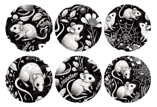 6er Set Freestyle Libre 3 Sticker - Mice