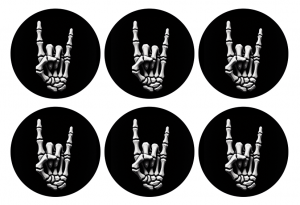 6er Set Freestyle Libre 3 Sticker - Rock Hand
