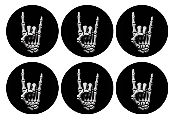 6er Set Freestyle Libre 3 Sticker - Rock Hand