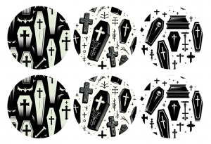 6er Set Freestyle Libre 3 Sticker - Coffin
