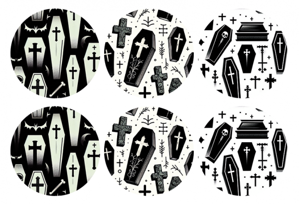 6er Set Freestyle Libre 3 Sticker - Coffin