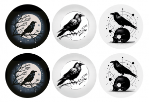 6er Set Freestyle Libre 3 Sticker - Raven
