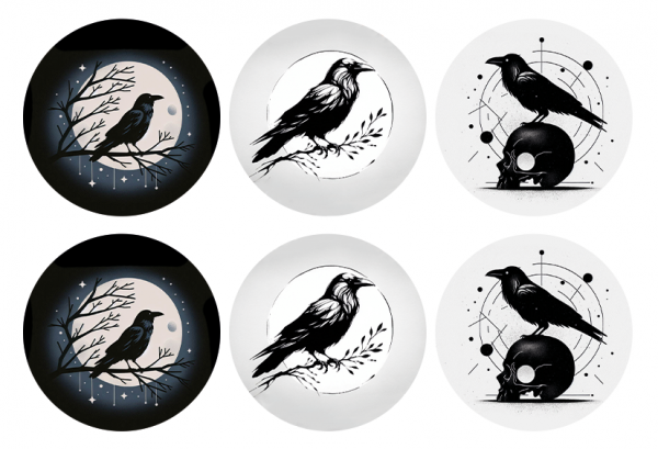 6er Set Freestyle Libre 3 Sticker - Raven