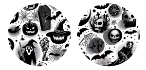 2er Set  Freestyle Libre 2 Sticker - Halloween 1