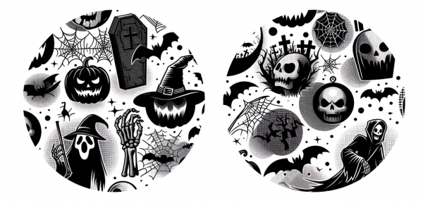 2er Set  Freestyle Libre 2 Sticker - Halloween 1
