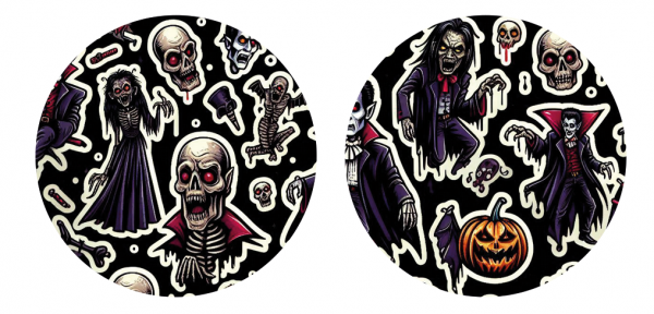2er Set Freestyle Libre 2 Sticker - Halloween 2