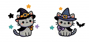 2er Set Freestyle Libre 2 Sticker - Witchy Cats
