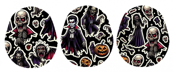 3er Set Dexcom G7 Sticker - Halloween 2