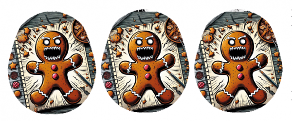 3er Set Dexcom G7 Sticker - Gingerbread Men 🎄 XMAS SPECIAL 🎄