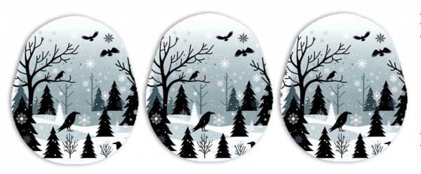 3er Set Dexcom G7 Sticker - Winter Forest ❄️ XMAS SPECIAL ❄️