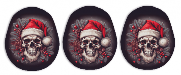 3er Set Dexcom G7 Sticker - Skull Santa 💀 XMAS SPECIAL 💀